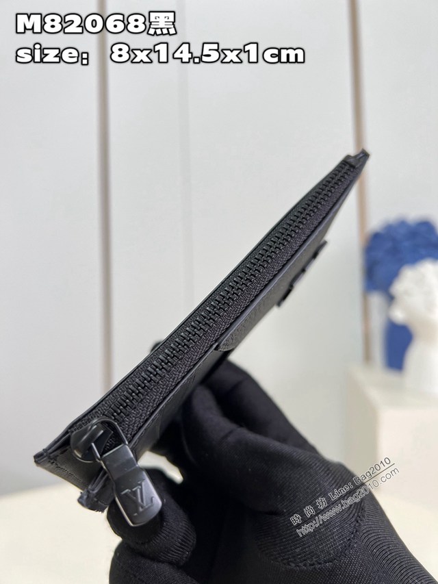 LV專櫃2023新款coin零錢名片夾 M82068黑 路易威登粒面牛皮男士卡包 dn1266